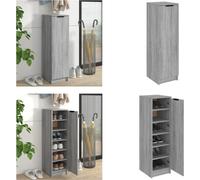 vidaXL Armario para zapatos gris Sonoma, 30x35x100 cm, material de madera - Armario para zapatos - Armarios para zapatos - Almacenamiento de zapatos - Organizador de zapatos