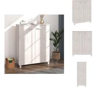 vidaXL Armario para zapatos HAMAR, blanco, 85x40x108 cm, madera maciza de pino - Estanterías y armarios para zapatos