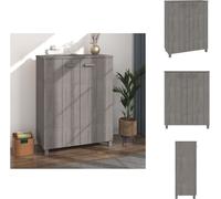 vidaXL Armario para zapatos HAMAR, gris claro, 85x40x108 cm, madera maciza de pino - Estanterías y armarios para zapatos