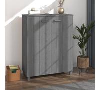 vidaXL Armario para zapatos HAMAR, gris oscuro, 85x40x108 cm, madera maciza de pino - Armario para zapatos - Armarios para zapatos - Almacenamiento de zapatos - Armario de madera para zapatos