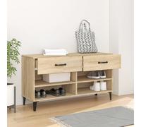 vidaXL Armario para zapatos Sonoma, 102x35x55 cm, material de madera, armario para zapatos, armarios para zapatos, almacenamiento de zapatos, organizador de zapatos