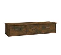 vidaXL Armario Pared Flotante Colgante Almacenaje Salón Sala de Estar Hogar Muebles Decoración Madera Contrachapada Roble Ahumado 88x26x18,5 cm