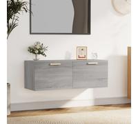 vidaXL Armario pared madera contrachapada gris Sonoma 100x36,5x35 cm