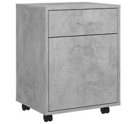vidaXL Armario ruedas madera contrachapada gris hormigón 45x38x54 cm