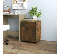 vidaXL Armario ruedas madera contrachapada roble ahumado 45x38x54 cm
