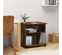 vidaXL Armario ruedas madera contrachapada roble ahumado 60x45x60 cm