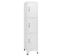 vidaXL Armario Taquilla 3 Compartimentos 38x45x180 cm Casillero Organizador