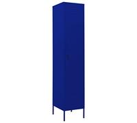 vidaXL Armario Taquilla Casillero Escuela Libros Archivos Almacenamiento Oficina Archivador Habitación de Acero Azul Marino 35x46x180 cm