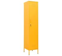 vidaXL Armario taquilla de acero amarillo mostaza 35x46x180 cm