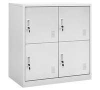 vidaXL Armario taquilla de acero gris claro 90x45x92,5 cm