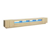 vidaXL Armario TV con luces LED - Roble Sonoma 300x35x40 cm