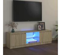 vidaXL Armario TV con luces LED Roble Sonoma 120x30x36 cm