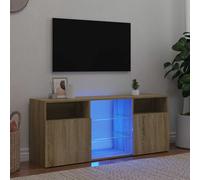 vidaXL Armario TV con luces LED roble Sonoma 120x30x50 cm