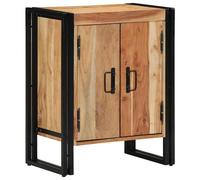 Cabinet de Zapatos vidaXL Negro 30x30x40 cm Madera maciza de Acacia y Acero