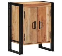 vidaXL Zapatero 30x30x40 cm Madera maciza de acacia y acero Negro