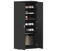 vidaXL Armario zapatero 80 x 39 x 178 cm madera de ingeniería almacenamiento moderno negro