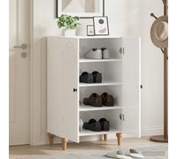 vidaXL Armario Zapatero ALKMAAR 59,5 x 39,5 x 90 cm Blanco Brillante