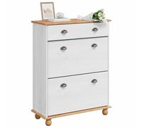 vidaXL Armario Zapatero ASKIM 85 x 35 x 108 cm Madera de pino macizo moderno