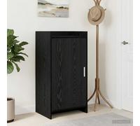 vidaXL Armario Zapatero con almacenamiento Roble Negro 48 x 36 x 92 cm