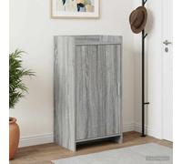 vidaXL Armario Zapatero con almacenamiento Sonoma gris 48 x 36 x 92 cm