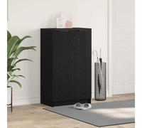 vidaXL Armario zapatero con estante roble negro 59x35x100 cm, organizador rectangular madera duradera