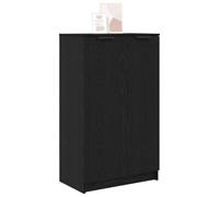 vidaXL Armario zapatero con estante roble negro 59x35x100 cm, organizador rectangular madera duradera