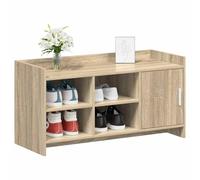 vidaXL Armario Zapatero con Puerta Roble Sonoma 100 x 39,5 x 51 cm, Armario Moderno para Zapatos, Almacenamiento Rectangular, Organizador Compacto de Calzado, fácil de Limpiar