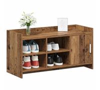 vidaXL Armario Zapatero Madera Envejecida 100 x 39,5 x 51 cm, Armario Moderno para Zapatos, Almacenamiento Rectangular, Organizador Compacto de Calzado, fácil de Limpiar