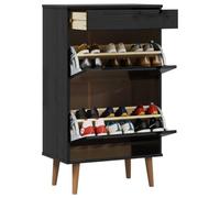 vidaXL Armario Zapatero Molde 59,5 x 35 x 103 cm Madera de Pino Maciza