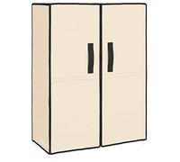 vidaXL Armario Zapatero Organizador Compartimientos Mueble Estantería Entrada Pasillo Almacenamiento Salón Sala de Estar de Tela Crema