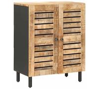 vidaXL Armarios de almacenamiento, 60 x 33 x 75 cm, madera maciza de mango, color natural