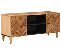 vidaXL Armarios de almacenamiento, color marrón, 105 x 33,5 x 46 cm, madera maciza de mango