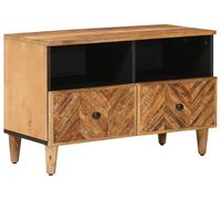 vidaXL Armarios de almacenamiento, color marrón, 70 x 33,5 x 46 cm, madera maciza de mango
