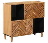 vidaXL Armarios de almacenamiento, color marrón, 80 x 33,5 x 75 cm, madera maciza de mango