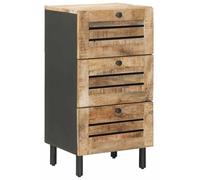 vidaXL Armarios de almacenamiento, color natural, 40 x 33 x 75 cm, madera maciza de mango