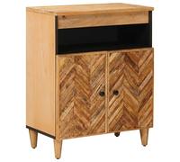 vidaXL Armarios de almacenamiento, color marrón, 60 x 33,5 x 75 cm, madera maciza de mango