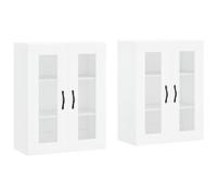 vidaXL Armarios de pared 2 uds – Flotantes de almacenaje, madera de ingeniería blanco