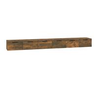 vidaXL Armarios de pared 2 uds contrachapada 102x30x20 cm Blanco, Negro, Roble Sonoma Mueble Almacenaje Estantería para Oficina, Estudio, Dormitorio Estantería/Librería/ mueble de Almacenamiento Smoke