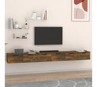 vidaXL Armarios de pared 2 uds contrachapada roble ahumado 102x30x20cm