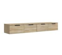 vidaXL Armarios de pared 2 uds contrachapada roble Sonoma 68x30x20 cm