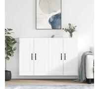 vidaXL Armarios de pared 2 uds madera de ingeniería blanco