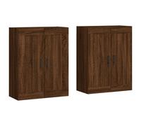 vidaXL Armarios de pared 2 uds madera de ingeniería en color Gris hormigón/Blanco/Gris sonoma y más | almacenamiento funcional diseño moderno para baño dormitorio sala