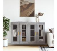 vidaXL Armarios de pared 2 uds madera de ingeniería gris Sonoma
