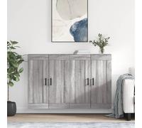 vidaXL Armarios de pared 2 uds madera de ingeniería gris Sonoma