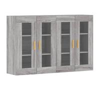 Vidaxl Armarios de Pared 2 Uds Madera de Ingeniería con Puertas Sonoma gray