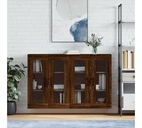 vidaXL Armarios de pared 2 uds madera de ingeniería marrón roble