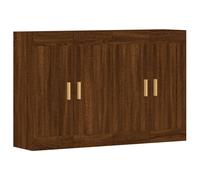 Vidaxl Armarios de Pared 2 Uds Madera de Ingeniería con Puertas Oak brown