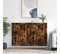 vidaXL Armarios de pared 2 uds madera de ingeniería roble ahumado