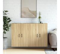 vidaXL Armarios de pared 2 uds madera de ingeniería roble Sonoma