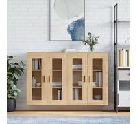 vidaXL Armarios de pared 2 uds madera de ingeniería roble Sonoma